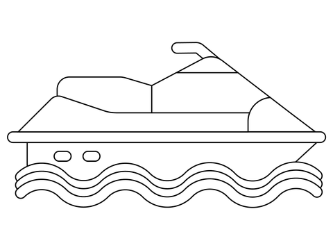 Jet Ski Coloring Page